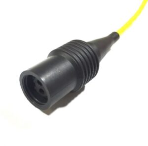High temperature twisted, shielded pair cable assembly with isolated connector, 16 ft. Model R6QI-0-J9T2A-16