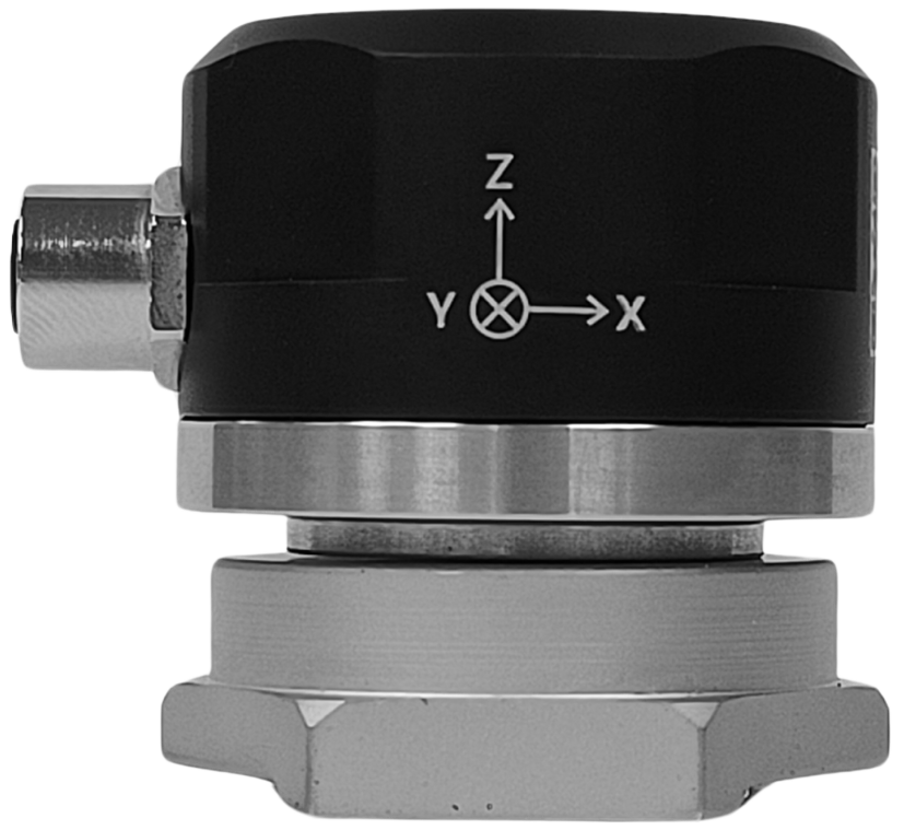 883M digital triaxial accelerometer on magnetic mounting base